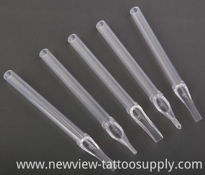 New Stainless Steel Open Flat Long Tattoo Tips Tubes Kit